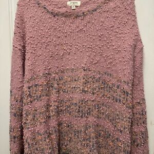 Umgee Women's Textured Mauve Sweater